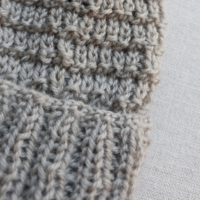 Knitted by Nana Merino Cuff Beanie Koala