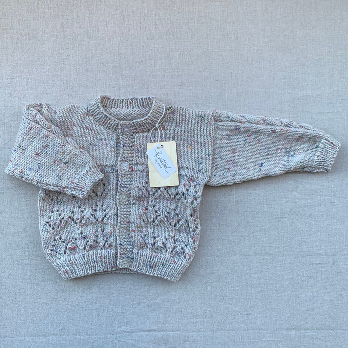 Knitted by Nana Michael Cardigan - Rustic Tweed Confetti