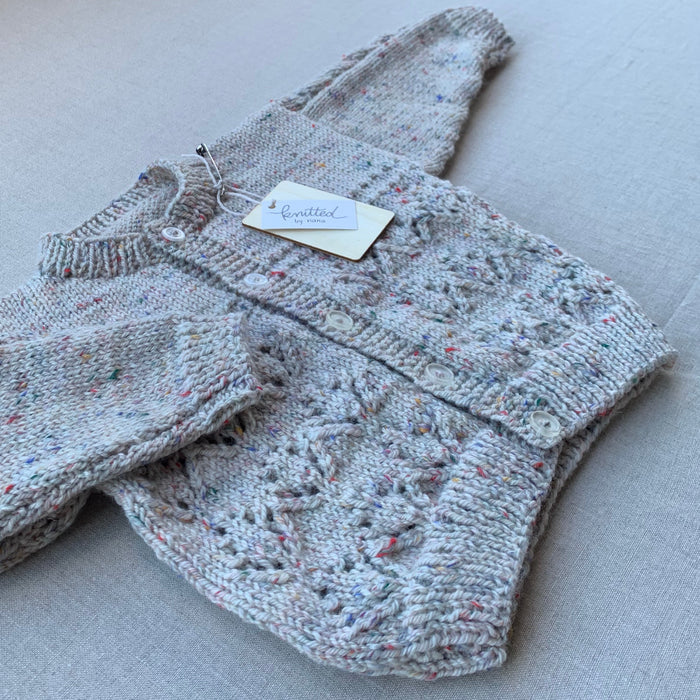 Knitted by Nana Michael Cardigan - Rustic Tweed Confetti