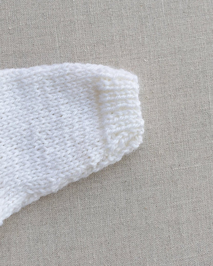 Knitted by Nana Poppy Cardigan Prem White