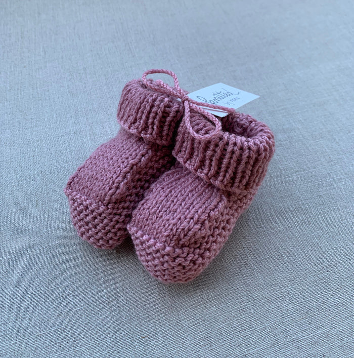Knitted by Nana Savva Cuffed Booties - Assorted