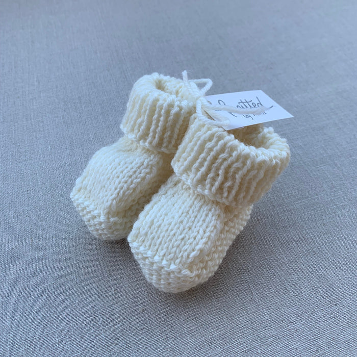 Knitted by Nana Savva Cuffed Booties - Assorted