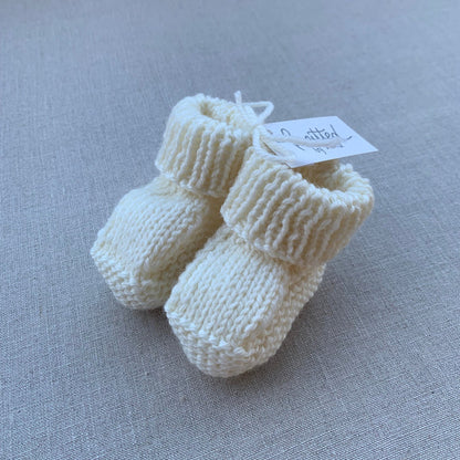 Knitted by Nana Savva Cuffed Booties - Assorted