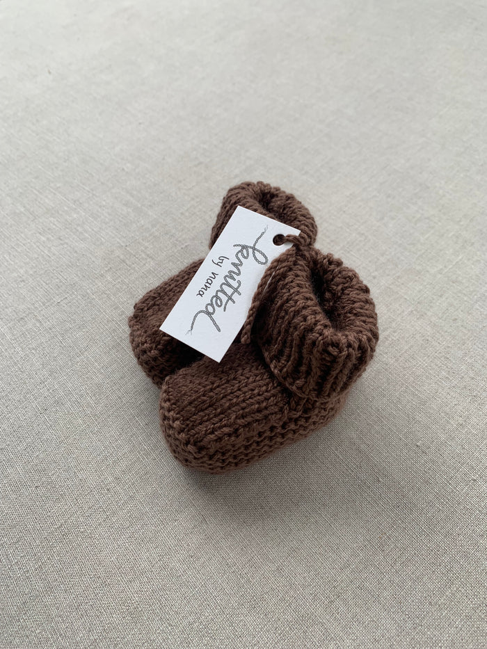 Knitted by Nana Savva Cuffed Booties - Assorted