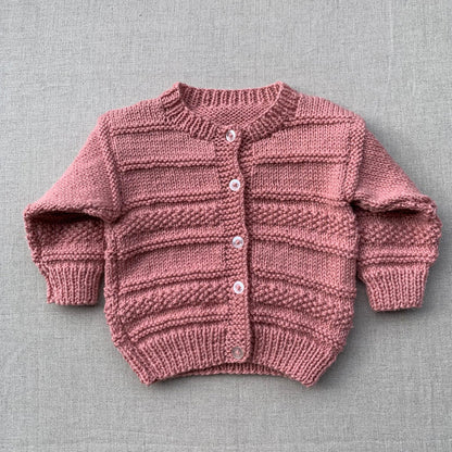 Knitted by Nana Steph Cardigan - Rose Petals