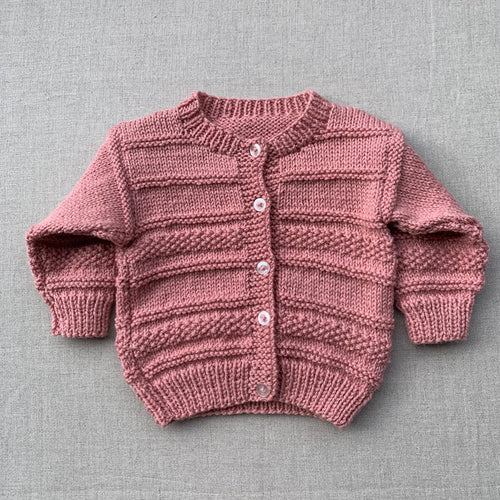 Knitted by Nana Steph Cardigan - Rose Petals