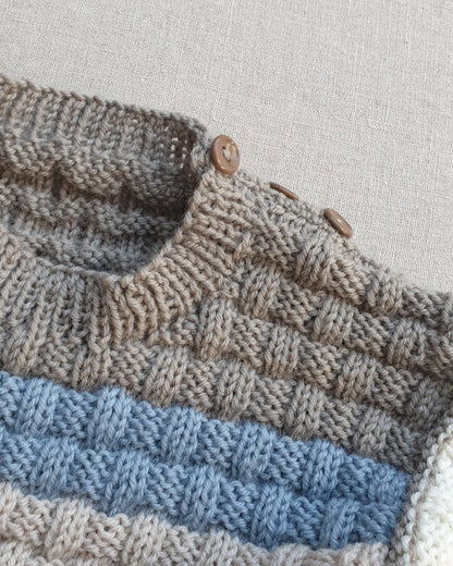 Knitted by Nana Steven Jumper - Koala Stripes