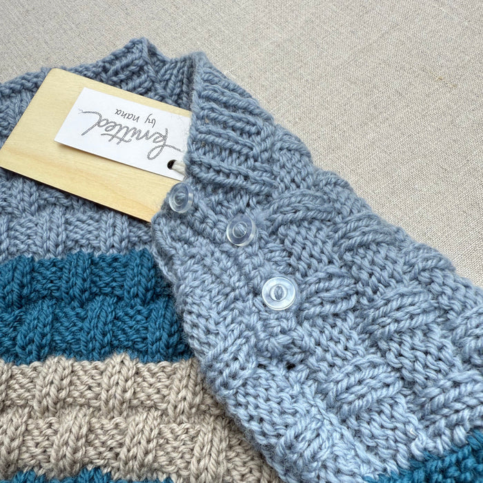 Knitted by Nana Steven Jumper - Multi Stripe Shadow