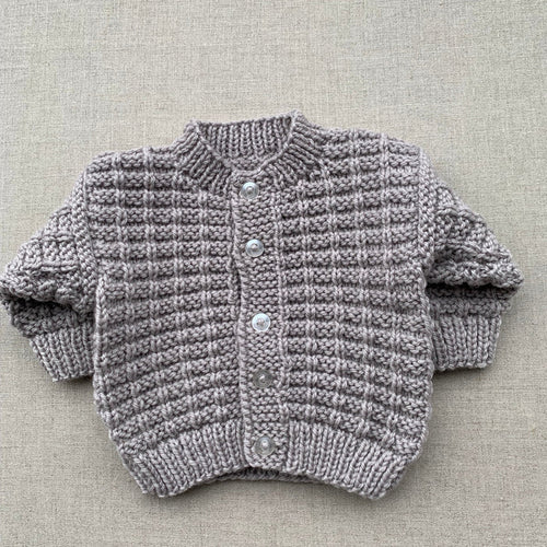 Knitted by Nana Timmy Cardigan Champagne