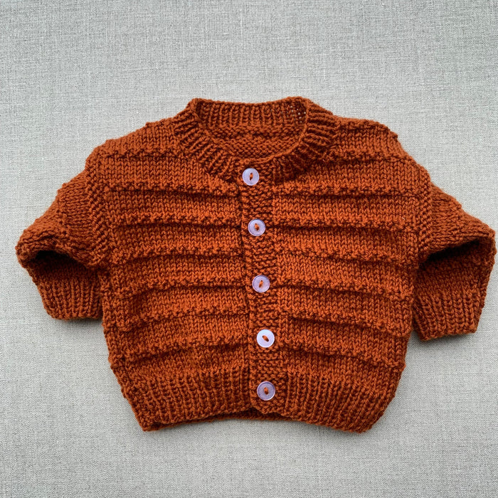 Knitted by Nana Timmy Cardigan Nutshell