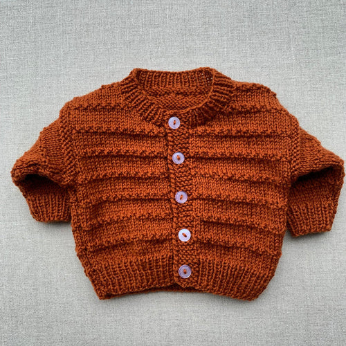 Knitted by Nana Timmy Cardigan Nutshell