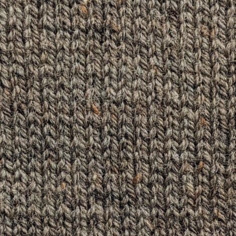 Knitted by Nana Top Knot Beanie - Granite