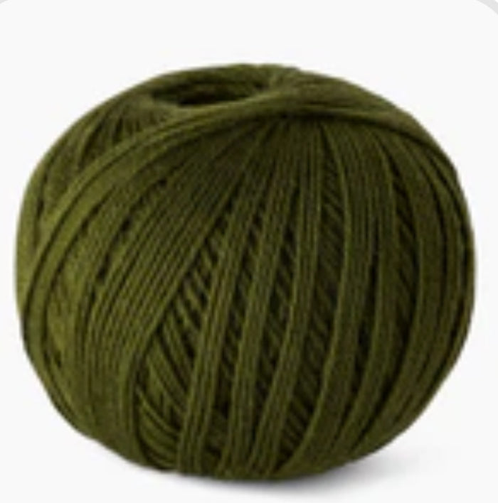 Knitted by Nana Top Knot Beanie - Moss