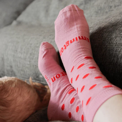 Lamington Child Merino Crew Sock - Cherry