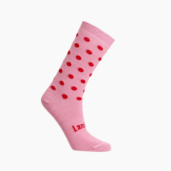 Lamington Child Merino Crew Sock - Cherry