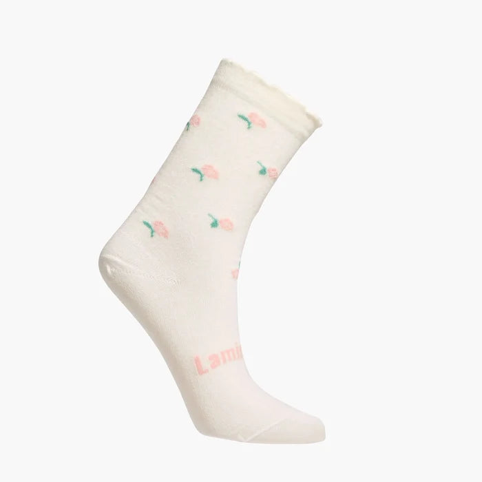 Lamington Child Merino Crew Sock - Rosa
