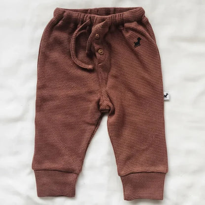 Murphy & Co. Adjustable Fit Waffle Pants - Rust