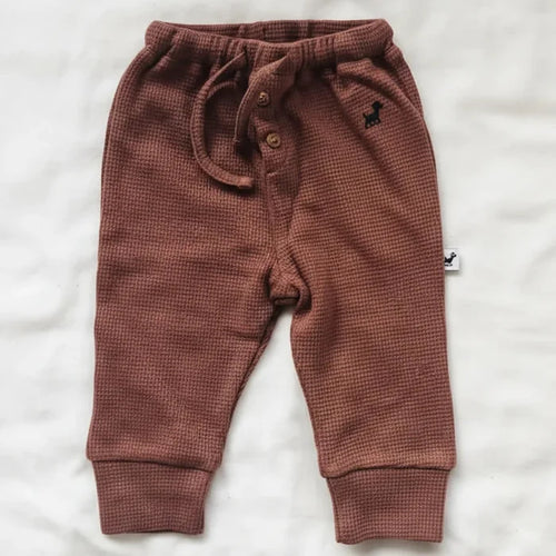 Murphy & Co. Adjustable Fit Waffle Pants - Rust