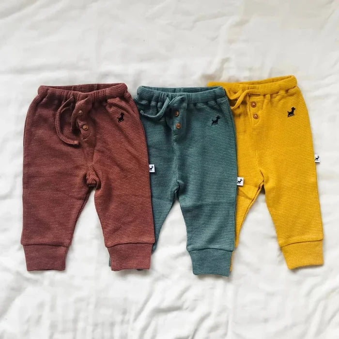 Murphy & Co. Adjustable Fit Waffle Pants - Rust