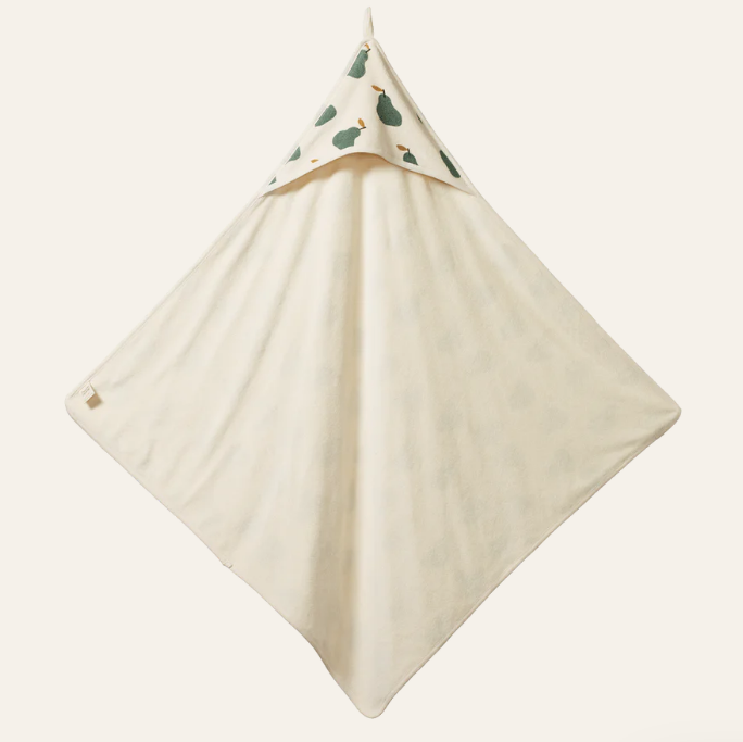 Nature Baby - Hooded Bath Towel - Pear Print