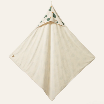 Nature Baby - Hooded Bath Towel - Pear Print