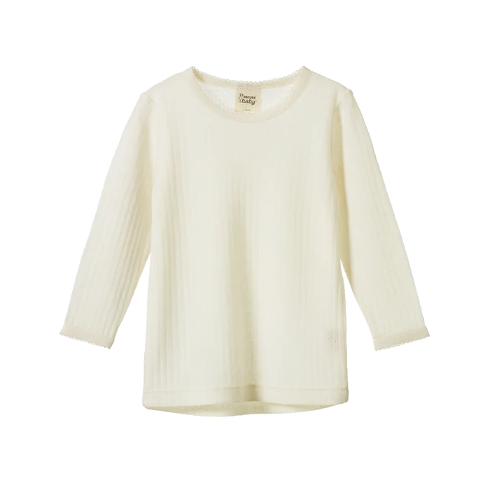 Nature Baby Cloud Tee Pointelle - Natural