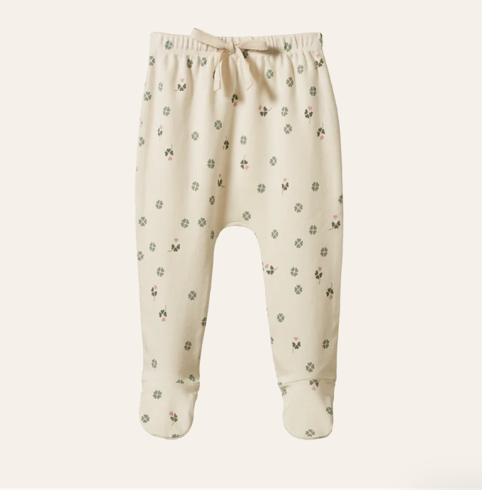 Nature Baby Footed Romper Lucky Print