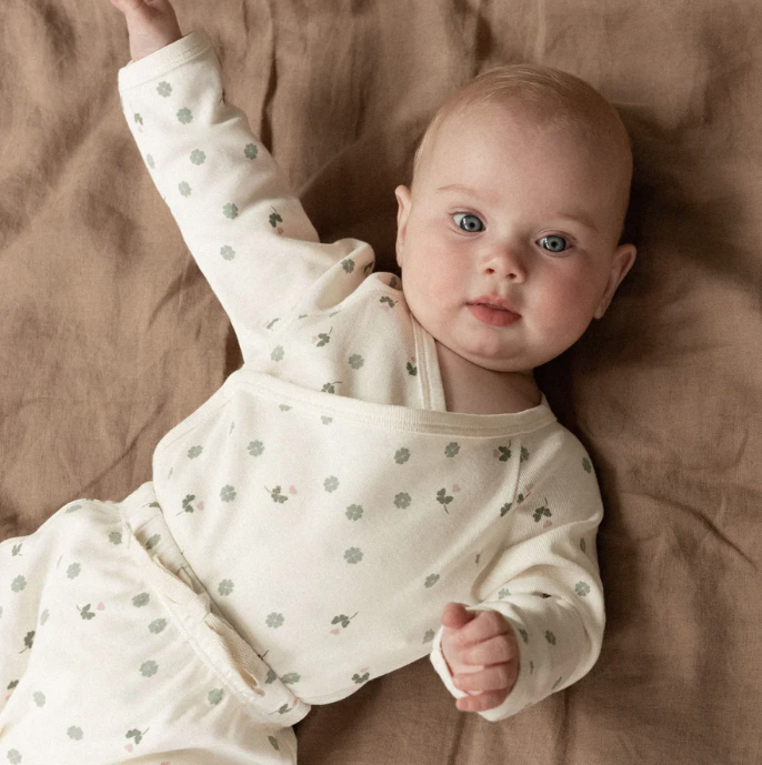 Nature Baby Footed Romper Lucky Print