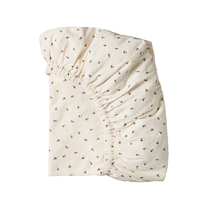 Nature Baby Jersey Fitted Sheet: Bassinet Aster Floral Print