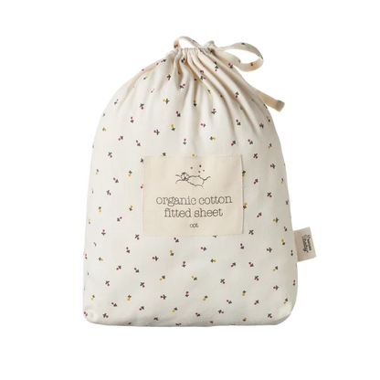 Nature Baby Jersey Fitted Sheet: Bassinet Aster Floral Print