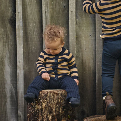 Nature Baby Lou Pants Cotton Knit Navy