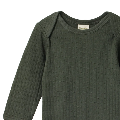 Nature Baby L/S Bodysuit Pointelle Thyme