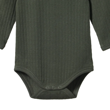 Nature Baby L/S Bodysuit Pointelle Thyme