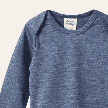Nature Baby Mer Ess L/S Bodysuit Vintage Indigo Marl
