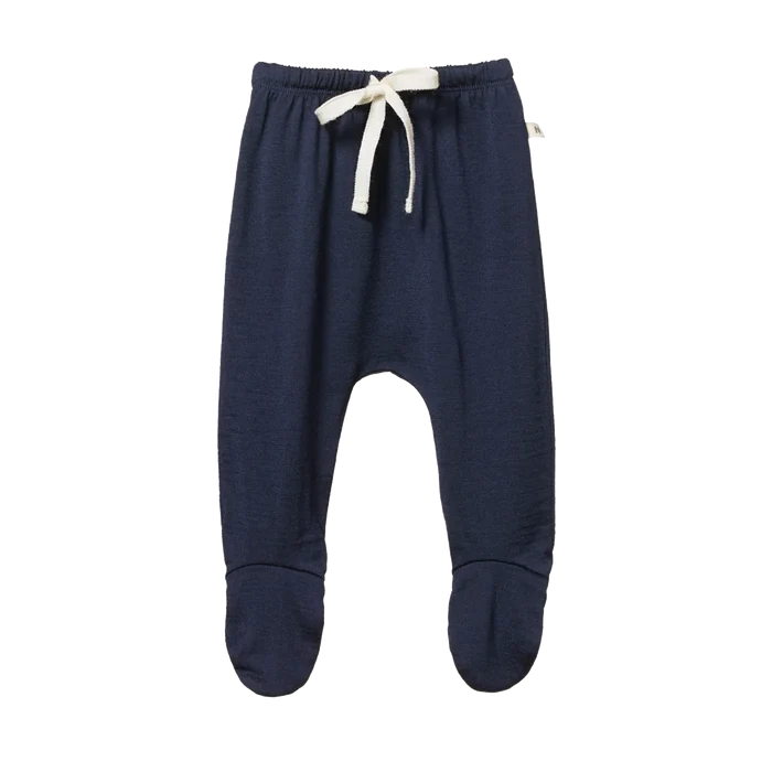Nature Baby Merino Footed Romper Navy