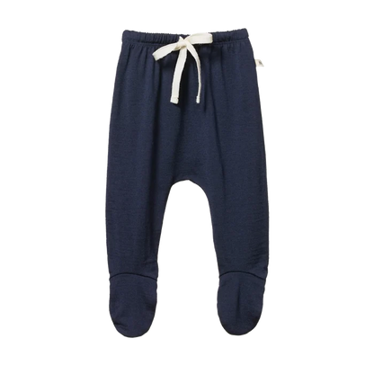 Nature Baby Merino Footed Romper Navy