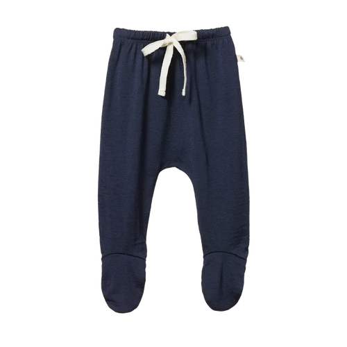 Nature Baby Merino Footed Romper Navy