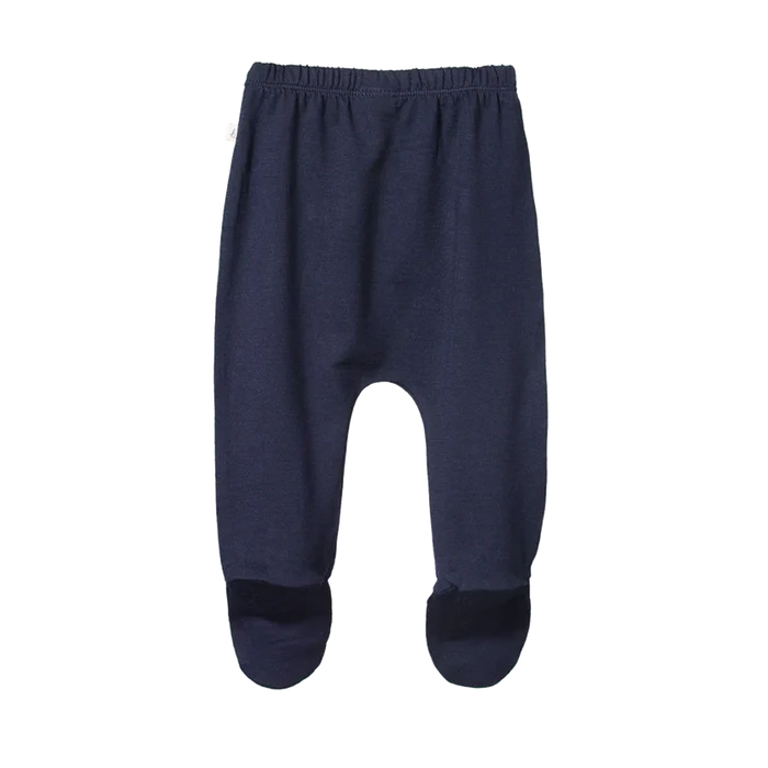Nature Baby Merino Footed Romper Navy