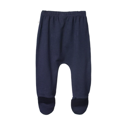 Nature Baby Merino Footed Romper Navy