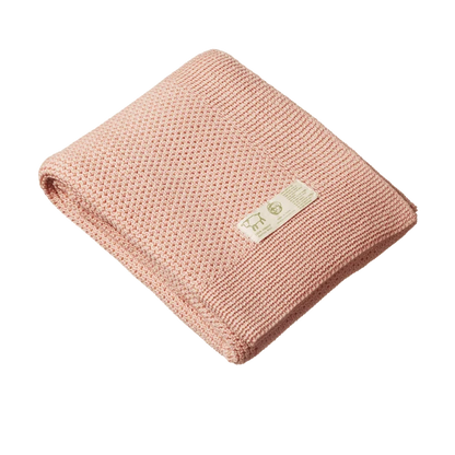 Nature Baby Merino Knit Blanket Rose Dust