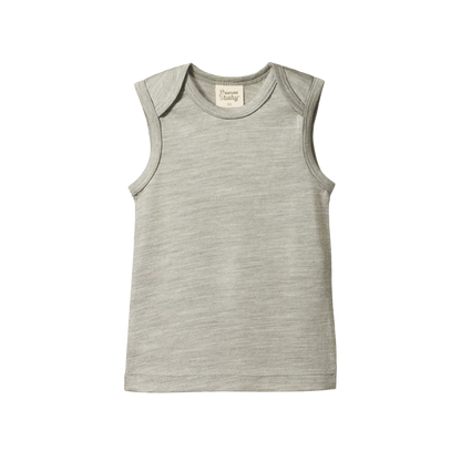 Nature Baby Merino Singlet Grey Marle