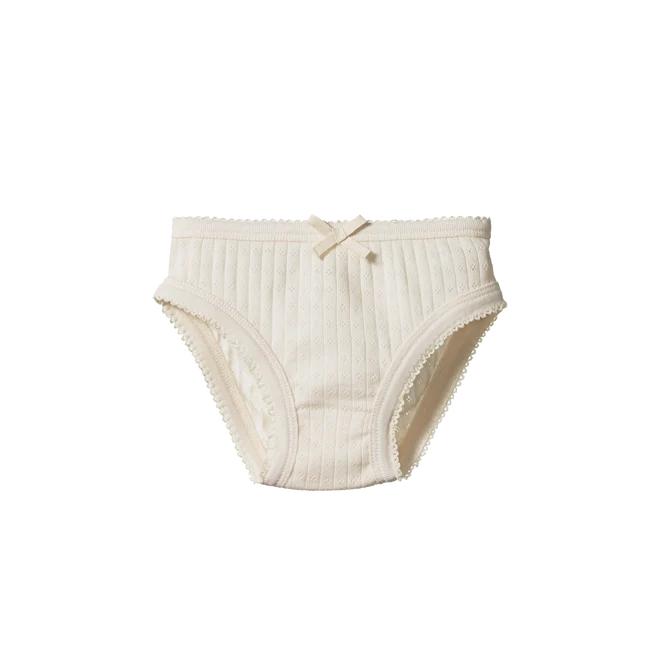 Nature Baby Pointelle Knickers Natural