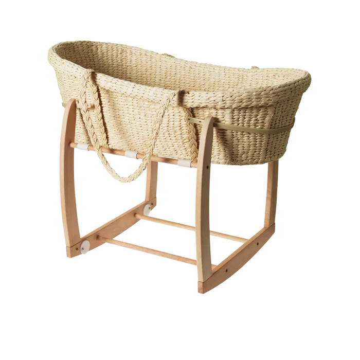 Nature Baby Rocking Moses Basket Wooden Stand