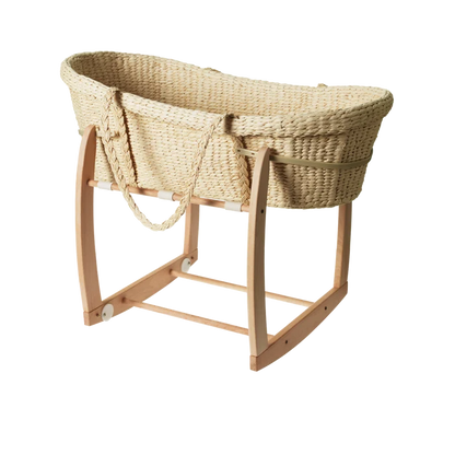 Nature Baby Rocking Moses Basket Wooden Stand