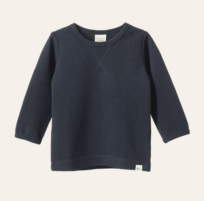 Nature Baby Selby Waffle Tee Navy