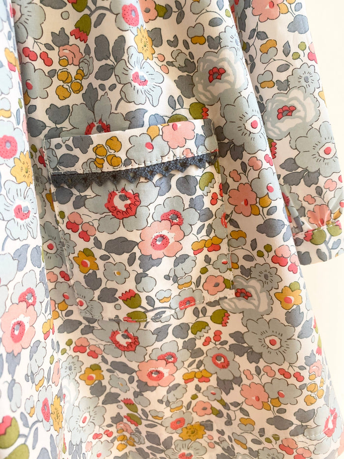 Pretty Wild Kids Bella Long Sleeve Dress - Liberty Powder Blue