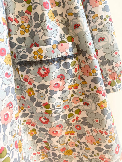 Pretty Wild Kids Bella Long Sleeve Dress - Liberty Powder Blue